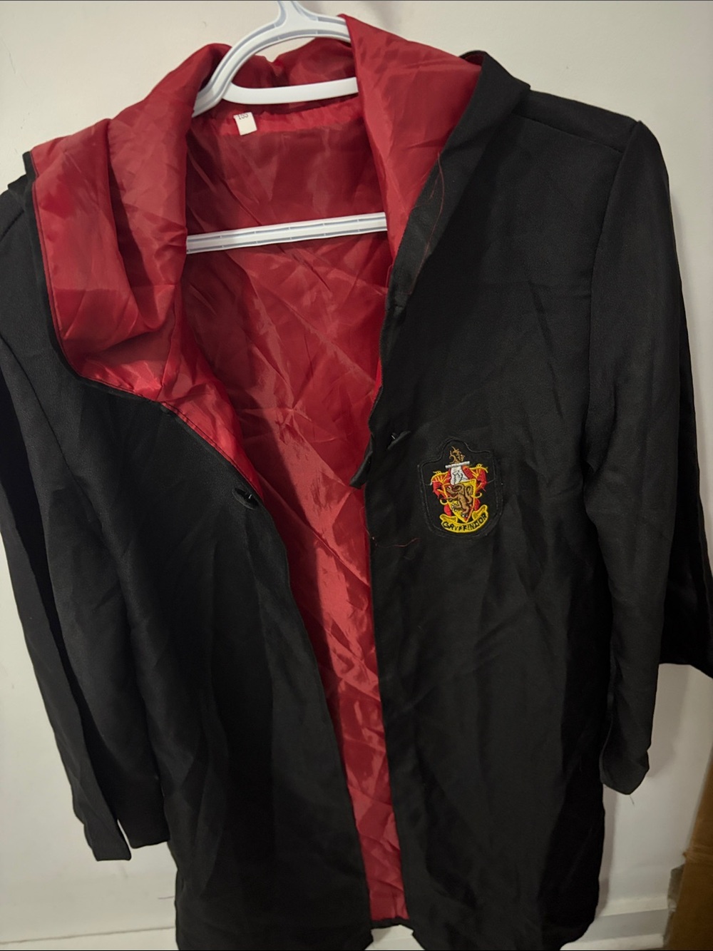Black Coat with Red Lining - Women's Hooded Coat